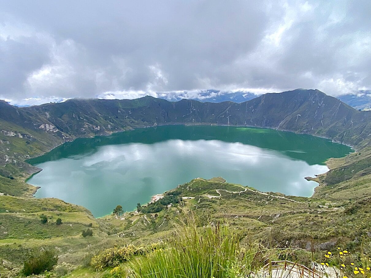 Quilotoa crater lake Wonderful hiking