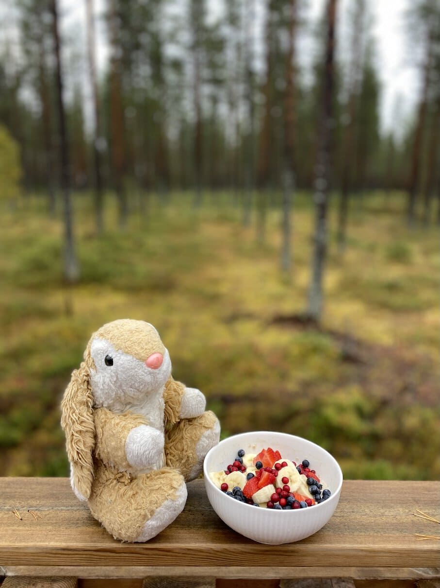 Healthy breakfast Preparing for kayaking